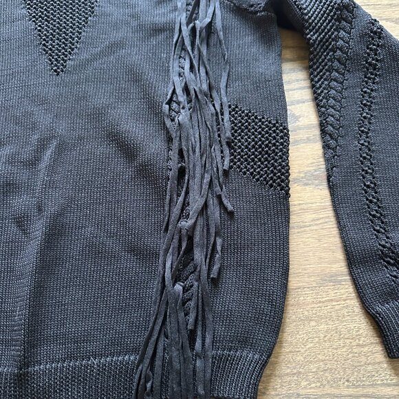 7 For All Mankind Open Weave Fringe Sweater - Picture 4 of 4